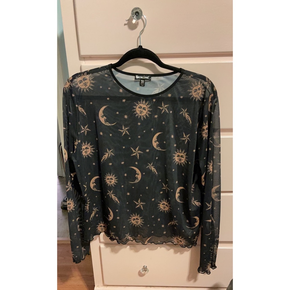 Dolls Kill Horescopez BB Walk the Moon Mesh Top